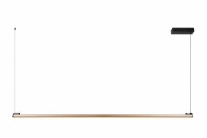 Nowoczesna uniwersalna lampa wisząca LED minimalistyczna brązowa aluminiowa listwa podłużna ściemnialna BRAGA 23472/36/96 Lucide