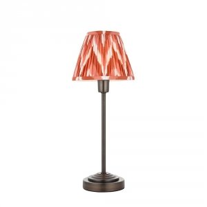 Klasyczna lampka stołowa nocna abażurowa kolorowa designerska uniwersalna Rise & Zigzag 120755 ENDON