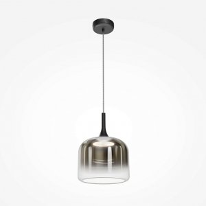 Nowoczesna lampa wisząca czarny szklany klosz Spirito Maytoni MOD286PL-L18B3K