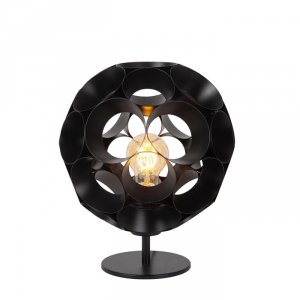 Nowoczesna Czarna Lampka Stołowa Designerska Kula HANNELORE 10523/01/30 LUCIDE