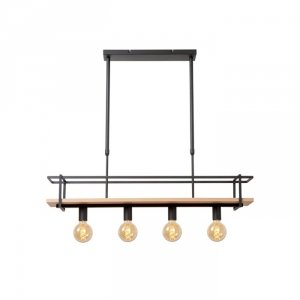 Czarna Lampa Wisząca Loft MIONGA 21432/04/30 LUCIDE