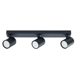 Oprawa ścienno sufitowa potrójna czarne tuby reflektory spot kinkiet SNOW LP-731/3W BK Light Prestige
