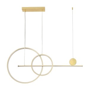 Złota dekoracyjna nowoczesna lampa wisząca LED NEW AGE MP0082-L120 gold Step Into Design