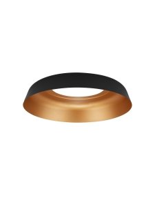 Nowoczesny plafon lampa sufitowa czarno-złota okrągła 50cm uniwersalna minimalistyczna IP54 Luces Exclusivas 