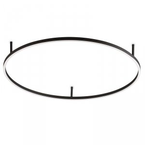 NOWOCZESNY CZARNY PLAFON OKRĄG RING 4000K LED IDEAL LUX ORACLE SLIM PL D90 341989