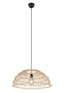Lampa wisząca z przędzy papierowej brązowa owalna boho rystykalna industrialna minimalistyczna nad stół do salonu sypialni PAULETTE R36141026 Rl 