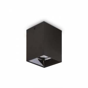 Czarna Lampa Sufitowa Downlight Kwadratowa NITRO ROUND SQUARE 206028 IDEAL LUX