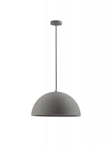 Nowoczesna szara lampa wisząca półokrągły klosz minimalistyczna uniwersalna możliwość ściemniania NAVIRTA LE45343 Luces Exclusivas