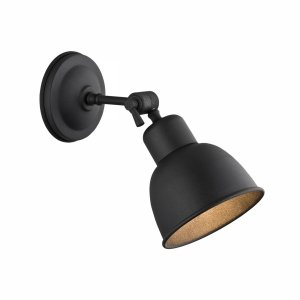 Industrialny metalowy kinkiet retro czarna stal lakierowana regulowany minimalistyczny klosz efektowna lampa nad lustro EUFRAT 3185 Argon