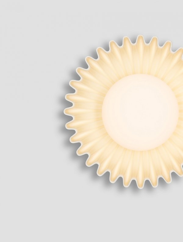 Kinkiet nowoczesny uniwersalny zdobiony kremowy ceramiczny okrągły klosz możliwość ściemniania ALMENDA LE45270 Luces Exclusivas