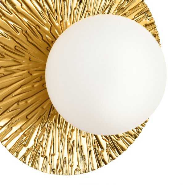 Lampa ścienna kinkiet metalowy złoty szklana kula unikatowy nowoczesny okrągły SUN ST-FB230946-D35 Step Into Design