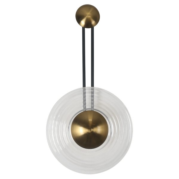 Designerski nowoczesny kinkiet w stylu art deco szklany klosz BELL LED CCT LP-1702/1W TR Light Prestige