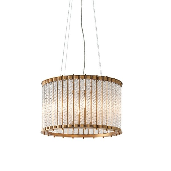 Szklana lampa wisząca złota okrągła designerska nowoczesna salonowa Romola 81999 ENDON