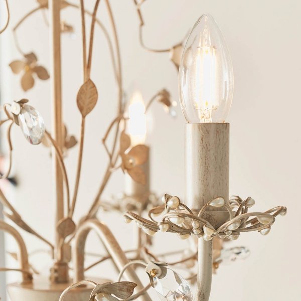 Lampa wisząca dworkowa świecznikowa kwiatowa designerska klasyczna dekoracyjna LULLABY-3CR ENDON