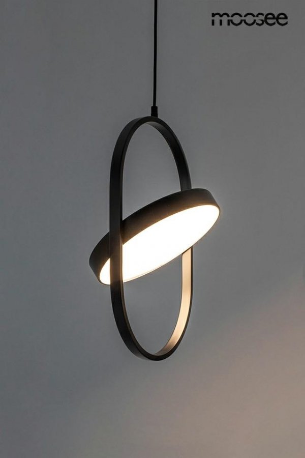 Minimalistyczna Lampa Wisząca Czarna LED SPINNER MSE010100315 MOOSEE