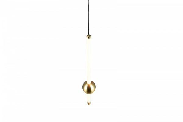 Lampa wisząca LED tuba z kulą złota designerska uniwersalna dekoracyjna ściemnialna MELITA 331510108 Trio