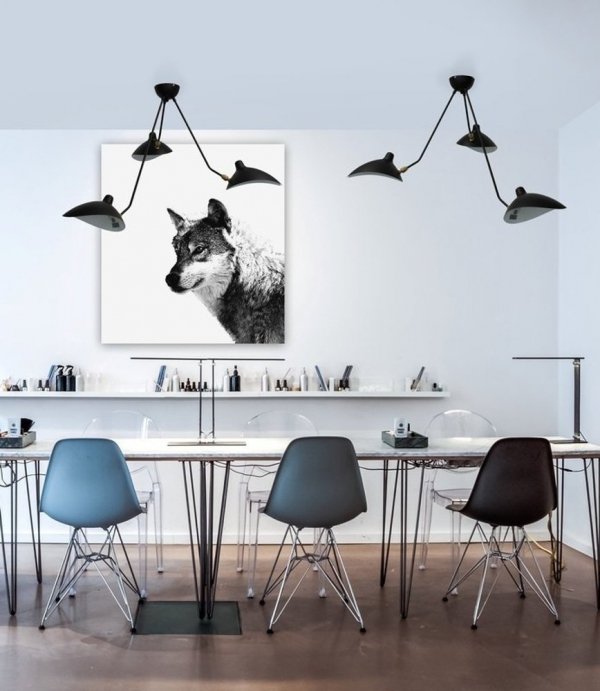 Lampa wisząca nowoczesna 3 klosze na wysięgniku metalowa czarna designerska klasyczna ponadczasowa CRANE P8703 Step Into Design