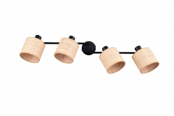 Lampa sufitowa plafon pleciona kolor naturalny 4-płomienna owalna boho rystykalna industrialna minimalistyczna nad stół do salonu sypialni AIMEE R81854036 Rl