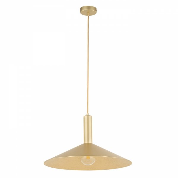Lampa wisząca zwis pojedynczy talerz Capri S Sigma 41006 złoty jadalniana nad stół