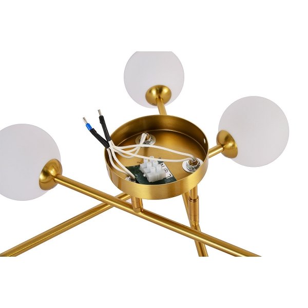 Nowoczesna złota lampa sufitowa plafon klosze kule DORADO LP-002/6C LIGHT PRESTIGE