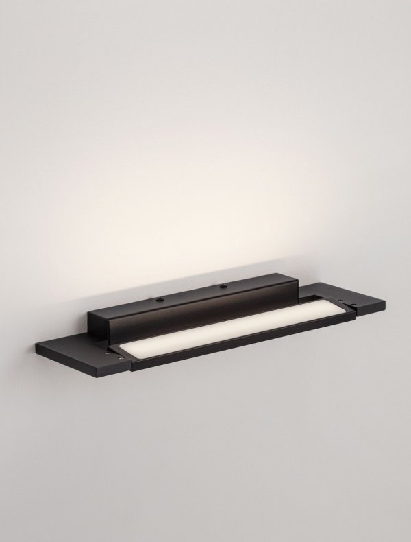Lampa ścienna kinkiet LED nad lustro podłużny czarny minimalistyczny IP44 ALFAJAR LE45776 Luces Exclusivas