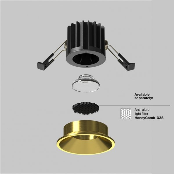 Mosiężna Oprawka Wpuszczana Downlight Round Maytoni DL058-7W3K-BS