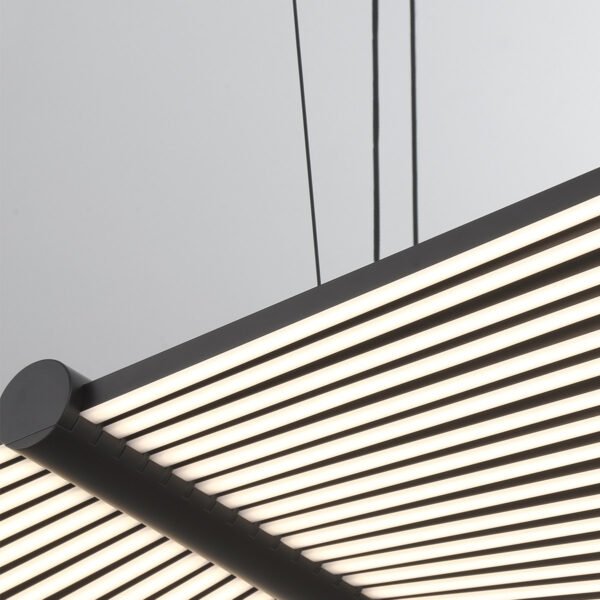 Lampa wisząca żyrandol metalowy czarny mat Seraph QN-SERAPH-LP-L-BLK LED 57W 3000K matowa czerń