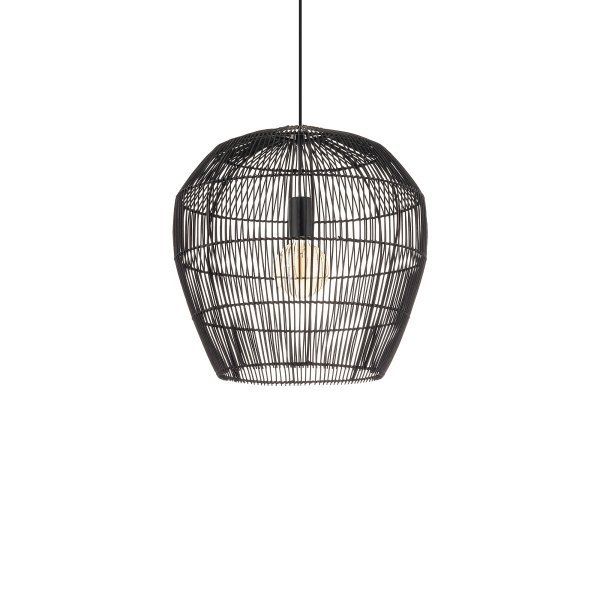 Czarna Lampa Wisząca Z Bambusa W Stylu Boho HAITI BLACK M 11167 Nowodvorski Lighting