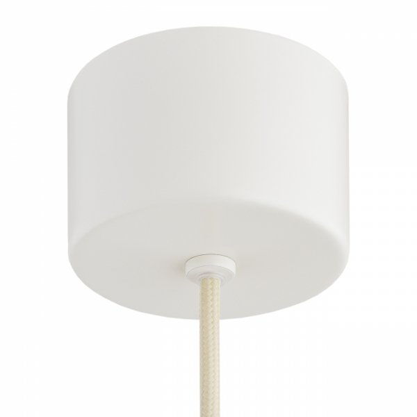Lampa wisząca ceramika Bolesławiec biała w kropki ręcznie zdobiona designerska wyjątkowa podłużna BOLL 8938 Argon x Manufaktura w Bolesławcu 