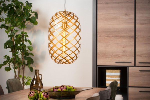 Lampa Wisząca Industrialna Złota WOLFRAM 21417/32/02 LUCIDE