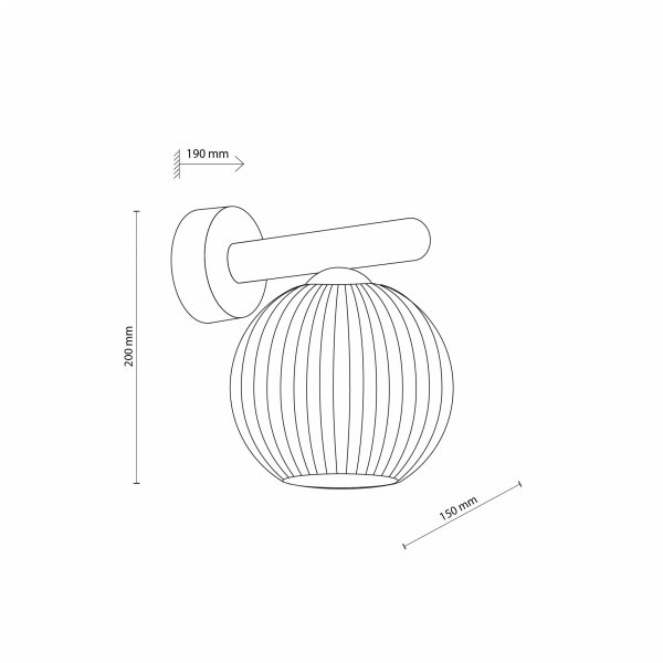 Kinkiet ścienny drewniany szklany dekoracyjny designerski nowoczesny klasyczny VIRLO 11077 TK-LIGHTING