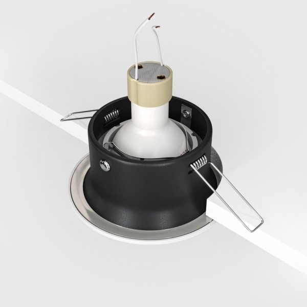 Lampa wpuszczana w sufit minimalistyczna aluminium biały okrągła Yin MAYTONI DL030-2-01W