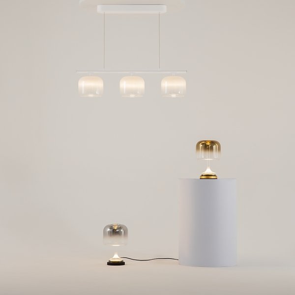 Lampa wisząca LED biała potrójna szklane klosze dekoracyjna do salonu kuchni sypialni Spirito MOD286PL-L12W3K Maytoni