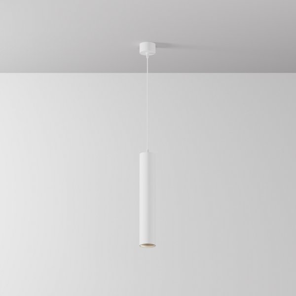 Lampa wisząca minimalistyczna LED aluminium biały nad stół do jadalni do salonu Focus LED Maytoni P072PL-L12W4K-1