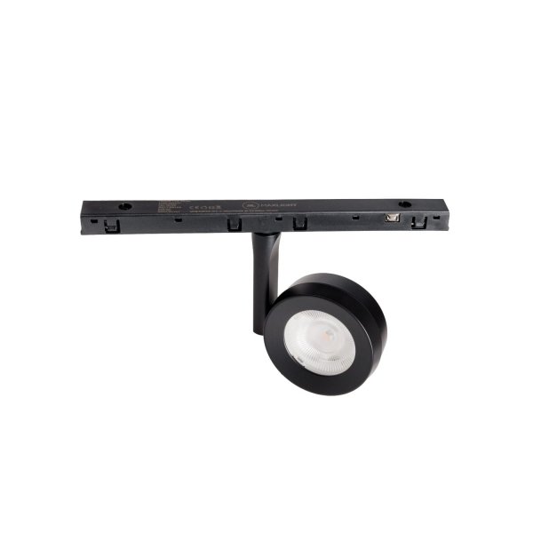 Lampa do szynoprzewodu LED czarna okrągła minimalistyczna nowoczesna On-Off- MICRO11 N0010N MAXLIGHT