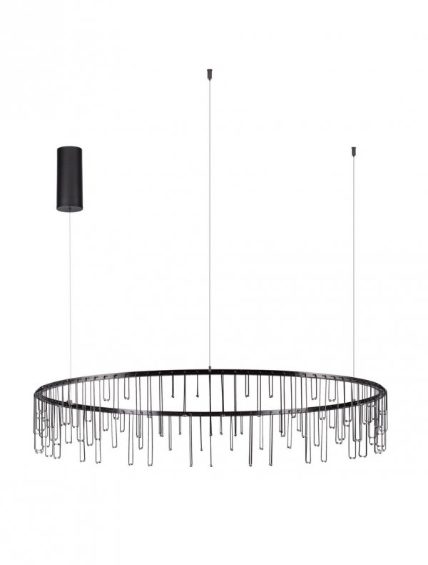 Elegancka Czarna Lampa Wisząca w Kształcie Okręgu Luces Exclusivas HUARAZ LE44452