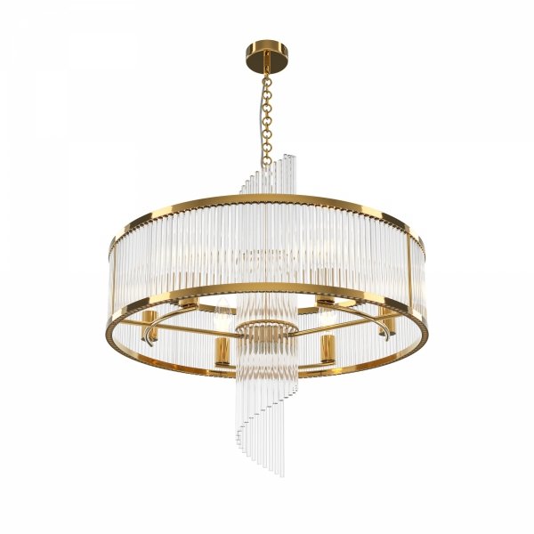 Lampa Wisząca Glamour Szklana Złota FRAME MOD174PL-06G MAYTONI