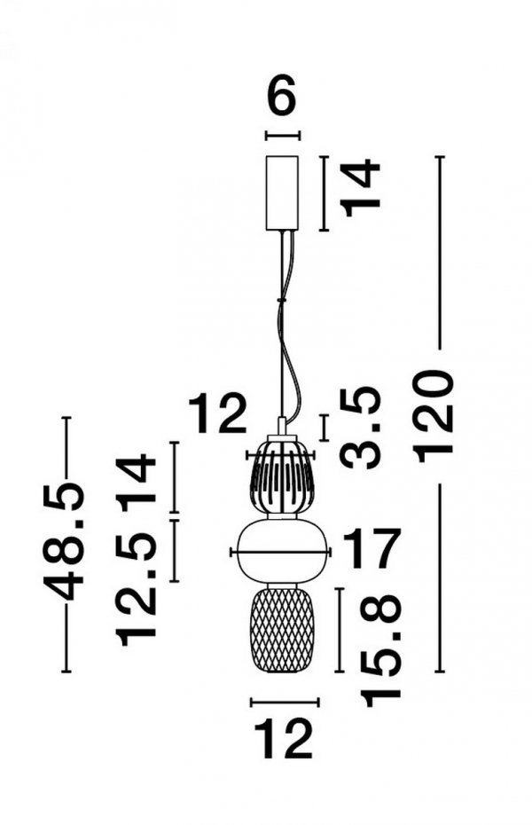 Dekoracyjna lampa wisząca LED w stylu glamour ARROYOS LE44495 Luces Exclusivas