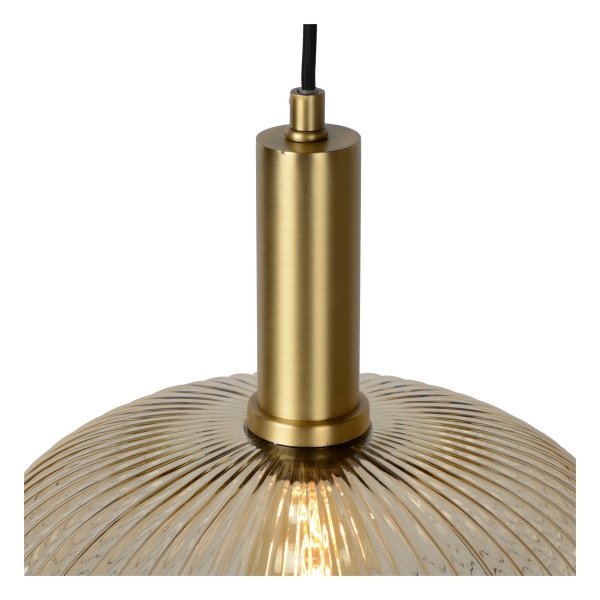 Nowoczesna designerska lampa wisząca szklany bursztynowy klosz MALOTO 45386/30/62 Lucide