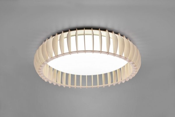 Nowoczesna Dekoracyjna Lampa Sufitowa Plafon LED Naturalne Drewno MONTE R62171930 RL