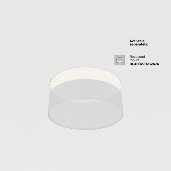 Lampa sufitowa LED nowoczesna aluminium biała ZON MAYTONI C032CL-24W3K-RD-W