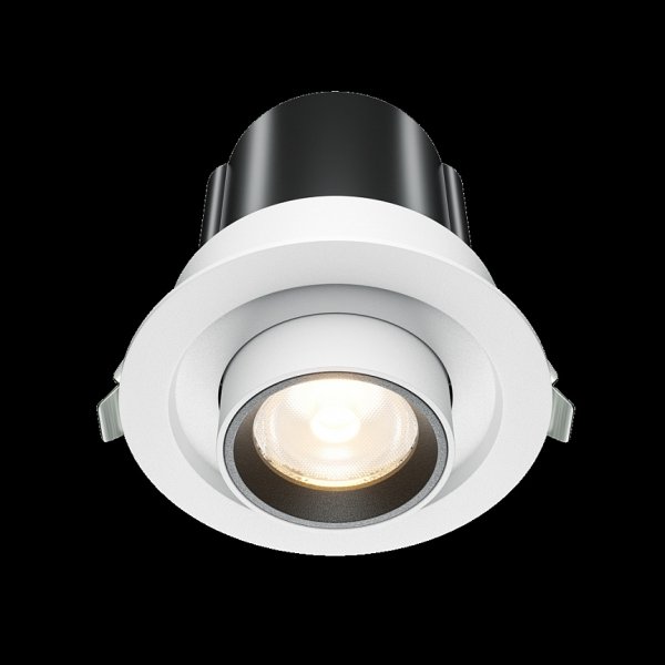 Biała Nowoczesna Oprawa Wpuszczana Downlight HIDDEN Maytoni DL095-01-10W3K-W LED 10W