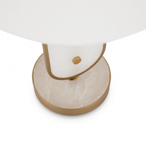 Złota Lampa Nocna Glamour MAYTONI MARMO MOD099TL-01G Marmurowa Lampa Stołowa w Sylu Art Deco