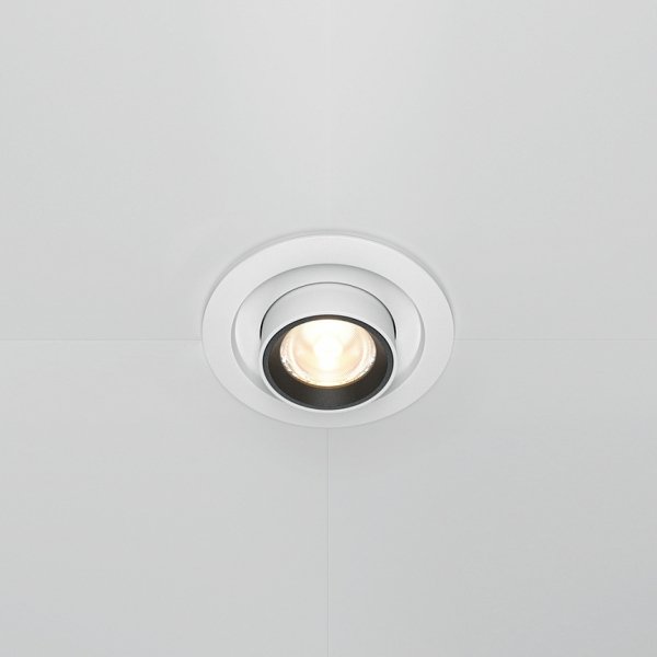 Biała Nowoczesna Oprawa Wpuszczana Downlight HIDDEN Maytoni DL095-01-10W3K-W LED 10W