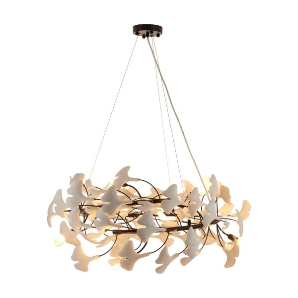 Lampa wisząca BOTANIKA XY080P-150 black czarno-biała ceramika 150 cm