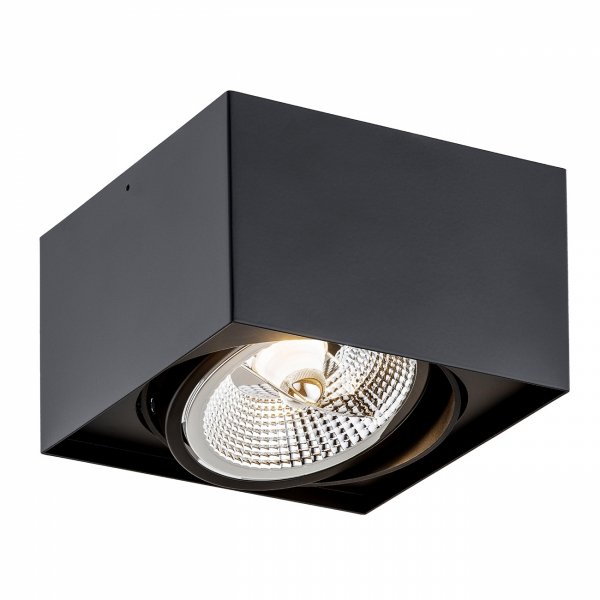Lampa sufitowa plafon kostka elegancka nowoczesna minimalistyczna czarna AR111 RODOS PLUS 4754 Argon