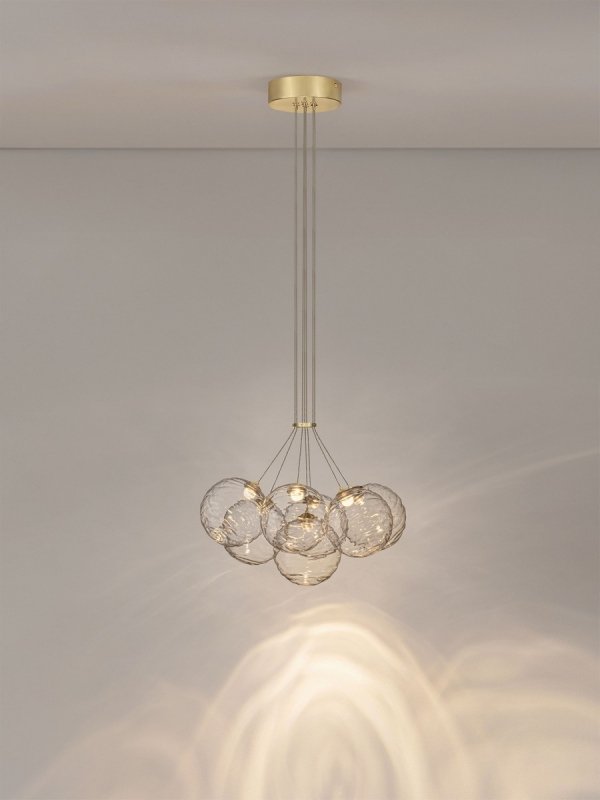 Lampa wisząca wielopunktowa LED ściemnialna okrągłe szklane designerskie kule 14,6cm nowoczesna ALBORA LE45749 Luces Exclusivas