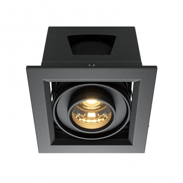 Czarna Oprawa Wpuszczana Downlight Metal Modern Maytoni DL093-01-10W3K-B