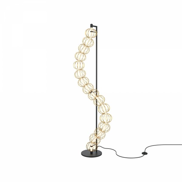 Nowoczesna Złota Lampa Podłogowa LED Designerska GOLDEN CAGE MOD216FL-L38G3K MAYTONI