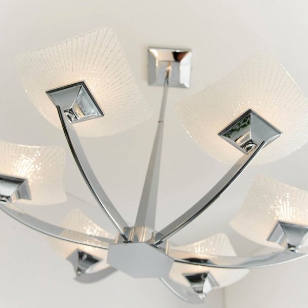 Designerska Sufitowa Lampa Wisząca Chrom AYRES AYRES-6CH ENDON